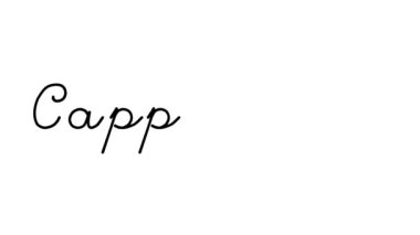 Cappuccino Dekoratif El Yazısı Animasyonu Altı El yazısı ve Gotik Yazı Tipi