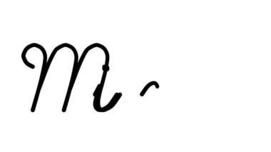 Altı El Yazısı ve Gotik Yazı Tiplerinde Zihin Dekoratif El Yazısı Animasyonu