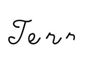 Altı El Yazısı ve Gotik Yazı Tiplerinde Terra Dekoratif El Yazısı Animasyonu