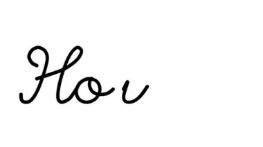 Altı El Yazısı ve Gotik Yazı Tipiyle Ev Dekoratif El Yazısı Animasyonu