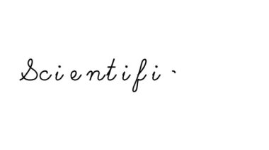 Altı El Yazısı ve Gotik Yazı Tipinde Bilimsel olarak Dekoratif El Yazısı Animasyonu