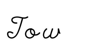 Havlu Dekoratif El Yazısı Animasyonu Altı El Yazısı ve Gotik Yazı Tipi