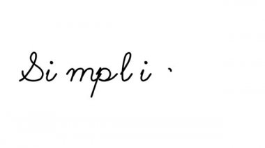 Altı El Yazısı ve Gotik Yazı Tiplerinde Basit Dekoratif El Yazısı Animasyonu