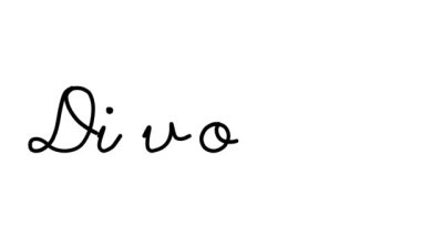 Altı El Yazısı ve Gotik Yazı Tipinde Boşanma Dekoratif El Yazısı Animasyonu