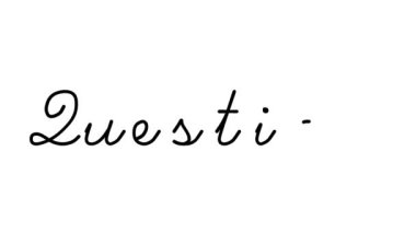 Altı El Yazısı ve Gotik Yazı Tiplerinde Soru Dekoratif El Yazısı Animasyonu