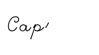 Altı El Yazısı ve Gotik Yazı Tiplerinde Kaptan Dekoratif El Yazısı Animasyonu