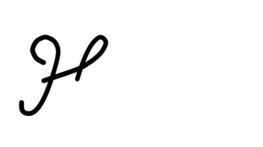 Altı El Yazısı ve Gotik Yazı Tiplerinde Topuk Dekoratif El Yazısı Animasyonu