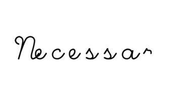 Gerekli Dekoratif El Yazısı Animasyonu Altı El yazısı ve Gotik Yazı Tipi