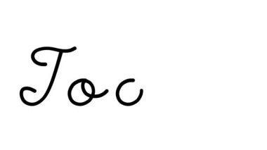 Altı El Yazısı ve Gotik Yazı Tiplerinde Diş Dekoratif El Yazısı Animasyonu