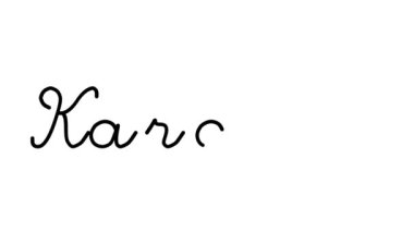 Altı El Yazısı ve Gotik Yazı Tipinde Karaoke Dekoratif El Yazısı Animasyonu