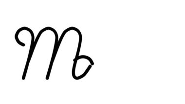 Altı El Yazısı ve Gotik Yazı Tiplerinde Posta Dekoratif El Yazısı Animasyonu