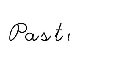 Altı El Yazısı ve Gotik Yazı Tipinde Pasture Dekoratif El Yazısı Canlandırması