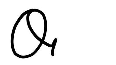 Oui Dekoratif El Yazısı Animasyonu Altı El yazısı ve Gotik Yazı Tipi