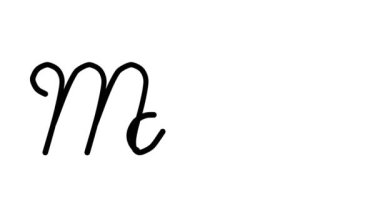 Altı El Yazısı ve Gotik Yazı Tiplerinde Ay Dekoratif El Yazısı Animasyonu