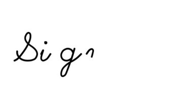 Altı El Yazısı ve Gotik Yazı Tipiyle İmza Dekoratif El Yazısı Animasyonu