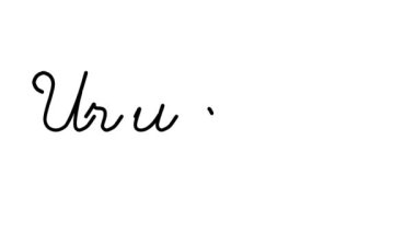 Altı El Yazısı ve Gotik Yazı Tipinde Uruguay Dekoratif El Yazısı Animasyonu