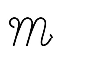 Altı El Yazısı ve Gotik Yazı Tiplerinde Mars Dekoratif El Yazısı Animasyonu