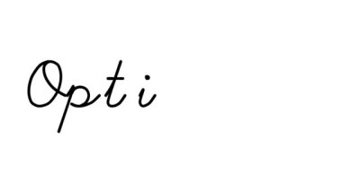 Optisyen Dekoratif El Yazısı Animasyonu Altı El yazısı ve Gotik Yazı Tipi