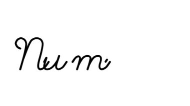 Altı El Yazısı ve Gotik Yazı Tiplerinde Sayısal Dekoratif El Yazısı Animasyonu