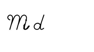 Altı El Yazısı ve Gotik Yazı Tiplerinde Orta Yol Dekoratif El Yazısı Animasyonu