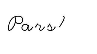 Maydanoz Dekoratif El Yazısı Animasyonu Altı El yazısı ve Gotik Yazı Tipi