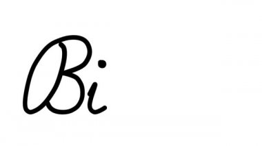 Altı El Yazısı ve Gotik Yazı Tipinde Bisiklet Dekoratif El Yazısı Animasyonu