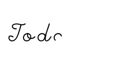 Altı El Yazısı ve Gotik Yazı Tipinde Yürüyen Dekoratif El Yazısı Canlandırması