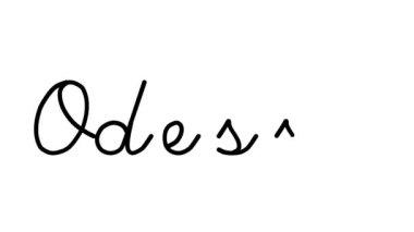 Altı El Yazısı ve Gotik Yazı Tipinde Odessa Dekoratif El Yazısı Animasyonu