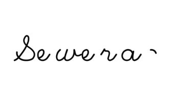 Altı El Yazısı ve Gotik Yazı Tipinde Kanalizasyon Dekoratif El Yazısı Animasyonu