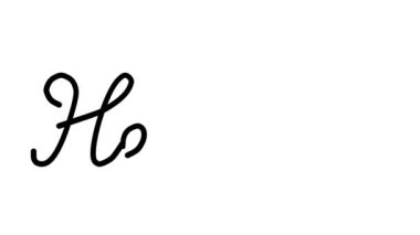 Altı El Yazısı ve Gotik Yazı Tiplerinde Kalp Dekoratif El Yazısı Animasyonu