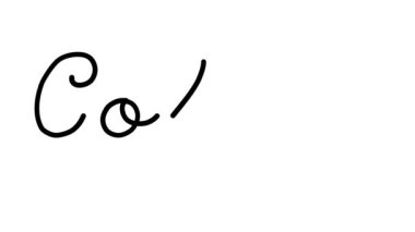 Altı El Yazısı ve Gotik Yazı Tipiyle Kahve Dekoratif El Yazısı Animasyonu