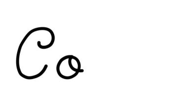 Kokain Dekoratif El Yazısı Animasyonu Altı El yazısı ve Gotik Yazı Tipi