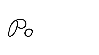 Papağan Dekoratif El Yazısı Animasyonu Altı El yazısı ve Gotik Yazı Tipi