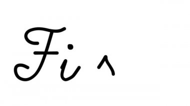 Altı El Yazısı ve Gotik Yazı Tiplerinde Balık Dekoratif El Yazısı Animasyonu