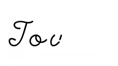 Altı El Yazısı ve Gotik Yazı Tipiyle Kule Dekoratif El Yazısı Animasyonu