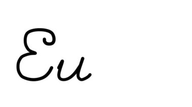 Altı El Yazısı ve Gotik Yazı Tiplerinde Euro Dekoratif El Yazısı Animasyonu