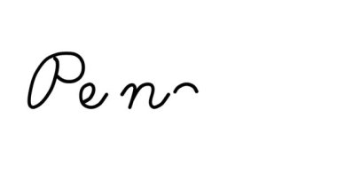 Penang Dekoratif El Yazısı Animasyonu Altı El yazısı ve Gotik Yazı Tipi