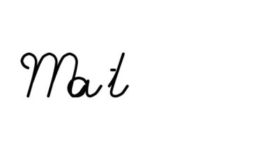 Altı El Yazısı ve Gotik Yazı Tiplerinde Matcha Dekoratif El Yazısı Animasyonu