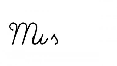 Altı El Yazısı ve Gotik Yazı Tiplerinde Kas Dekoratif El Yazısı Animasyonu