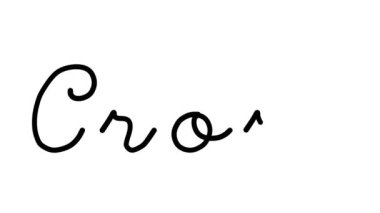 Altı El Yazısı ve Gotik Yazı Tiplerinde Çapraz Dekoratif El Yazısı Animasyonu