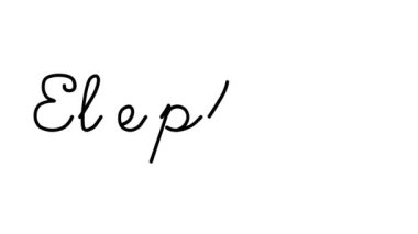 Fil Dekoratif El Yazısı Animasyonu Altı El yazısı ve Gotik Yazı Tipi