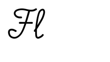 Altı El Yazısı ve Gotik Yazı Tiplerinde Bayrak Dekoratif El Yazısı Animasyonu