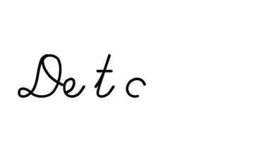 Altı El Yazısı ve Gotik Yazı Tipinde Dekoratif El Yazısı Animasyonu