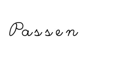 Altı El Yazısı ve Gotik Yazı Tipinde Yolcu Dekoratif El Yazısı Animasyonu