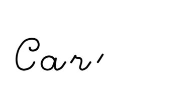 Altı El Yazısı ve Gotik Yazı Tiplerinde Karbon Dekoratif El Yazısı Animasyonu