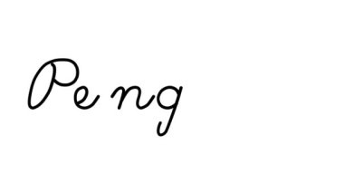 Penguen Dekoratif El Yazısı Animasyonu Altı El yazısı ve Gotik Yazı Tipi