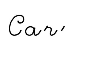 Altı El Yazısı ve Gotik Yazı Tipiyle Halı Dekoratif El Yazısı Animasyonu