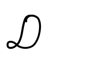 Altı El Yazısı ve Gotik Yazı Tiplerinde Dill Dekoratif El Yazısı Animasyonu