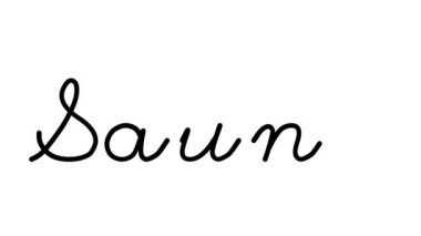 Altı El Yazısı ve Gotik Yazı Tiplerinde Sauna Dekoratif El Yazısı Animasyonu