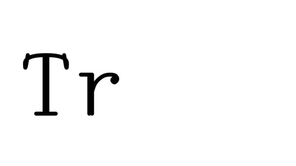 Tekst Pisma Animowanego Pstrąga Czcionkach Wagach Serif — Wideo stockowe